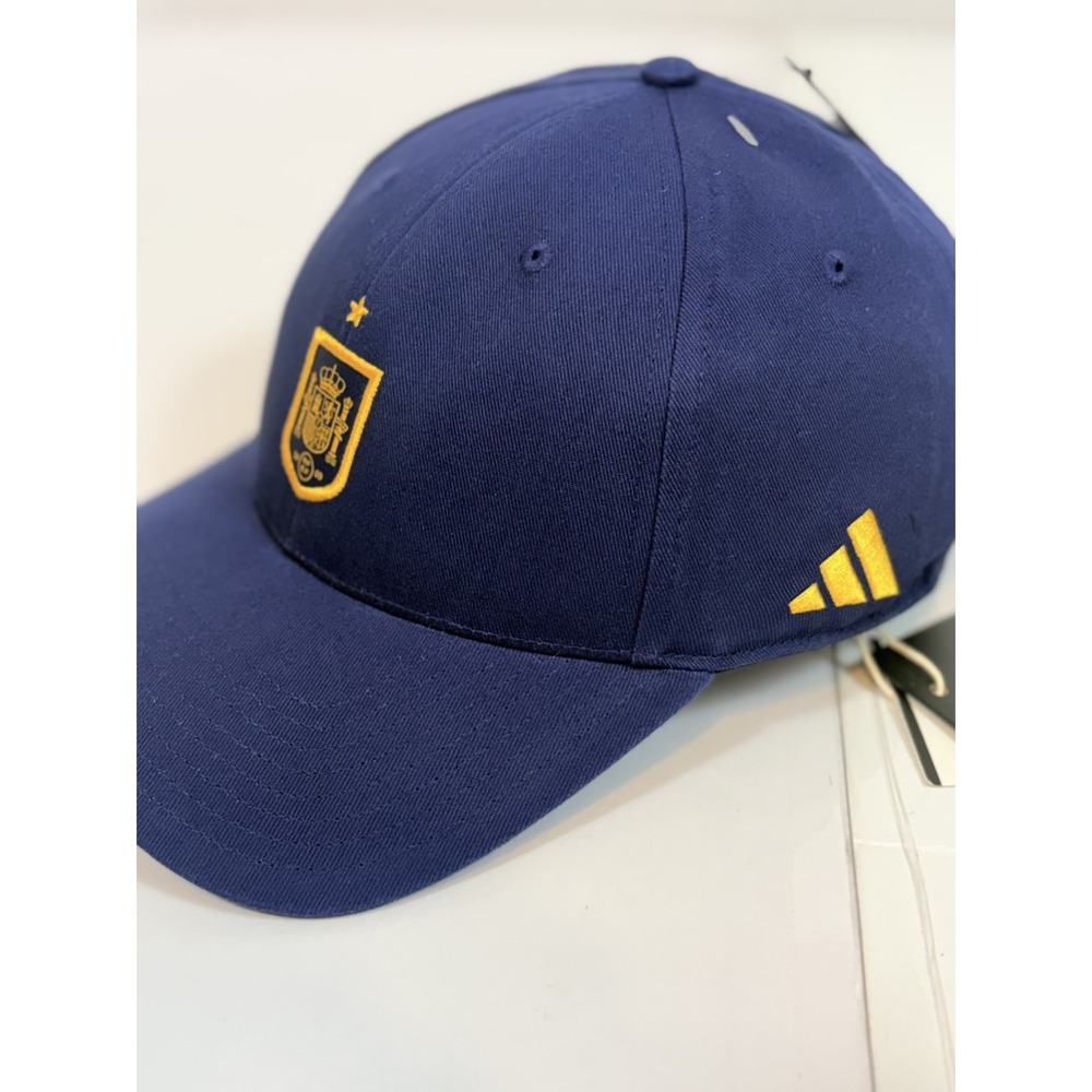 Spain RFEF Crest Adidas Adjustable Strapback Referee Hat Navy/Gold Cap